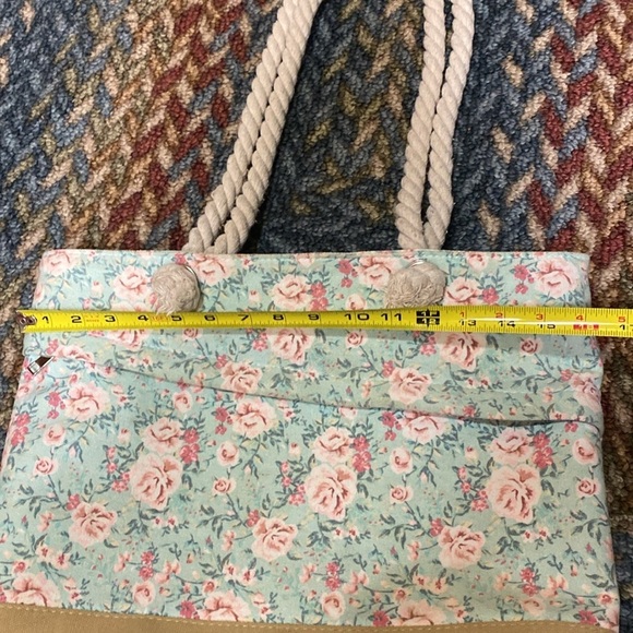 Floral Canvas Tote Bag As is - Picture 10 of 12